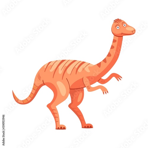 Cute dino flat icon. Cartoon ancient pterodactyl, brontosaurus and triceratops isolated vector illustration. Monsters and prehistoric reptile © Bro Vector