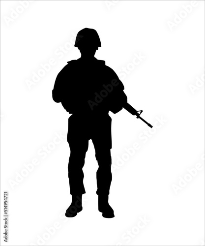 silhouette of a man with gun