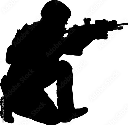 silhouette of a soldier