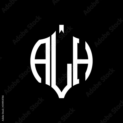 ALH letter logo. ALH best black background vector image. ALH Monogram logo design for entrepreneur and business. photo