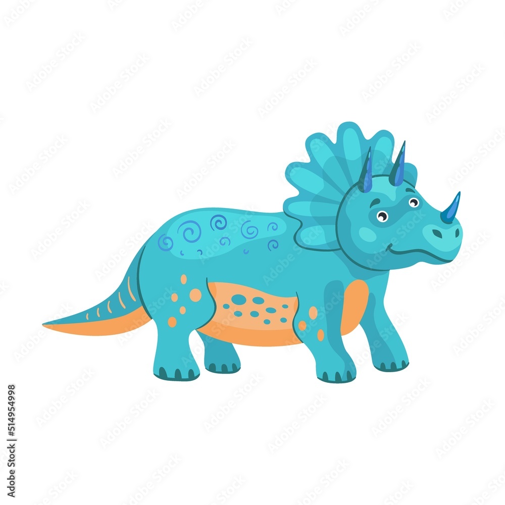 Cute dino flat icon. Ancient pterodactyl, brontosaurus and triceratops isolated vector illustration. Monsters and prehistoric reptile