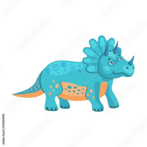 Cute dino flat icon. Ancient pterodactyl, brontosaurus and triceratops isolated vector illustration. Monsters and prehistoric reptile