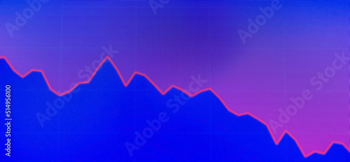 Abstract finance crisis curve purple veri peri color background.Investment  marketing concept.Blurred background.Crisis business finance curve stock concept.