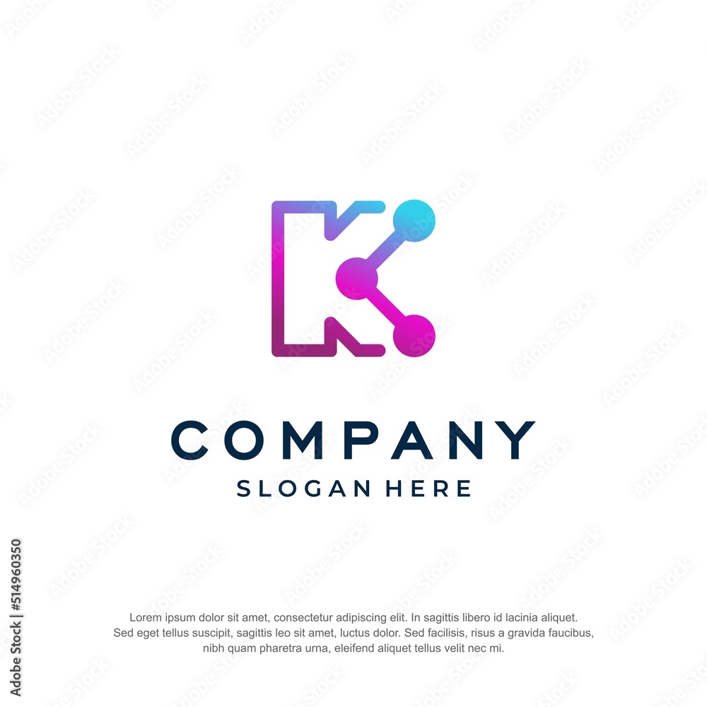 molecule logo letter k premium vector molecule logo letter k premium vector