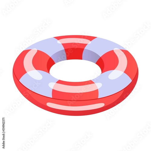 Inflatable ring. Rubber donuts, pink flamingo, duck, unicorn for kids in swimming pool. Can be used for pool party, summer vacation