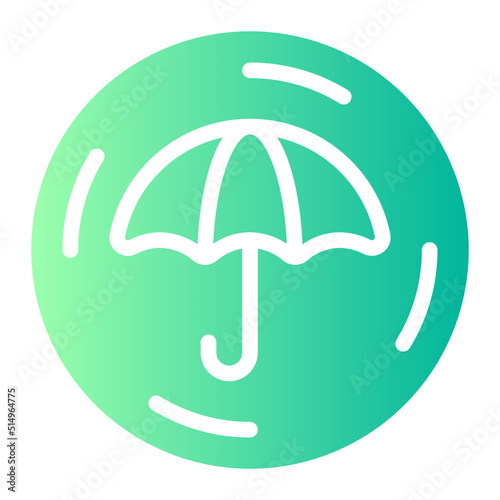 umbrella gradient icon