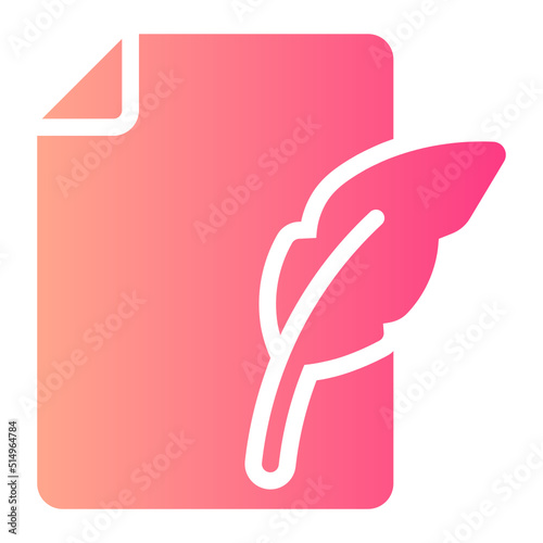 writing gradient icon