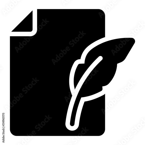 writing glyph icon