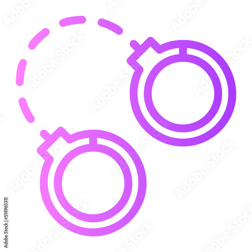 handcuff gradient icon