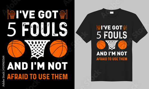 I've got 5 fouls and I'm not afraid to use them gaming vector typography t-shirt design. Perfect for print items and bags, posters, cards, vector illustration.