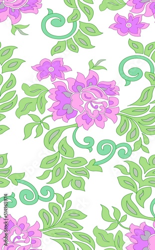 seamless pattern with flowers