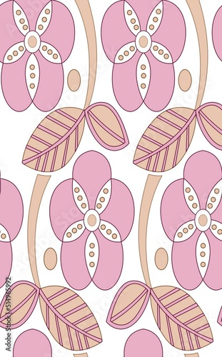 seamless pattern with flowers