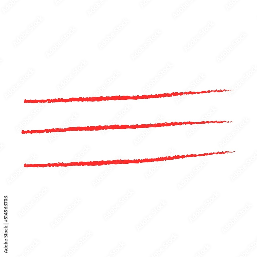 Chalk underlines made with pen vector illustration. Marking and navigation. Handwritten check marks flat icon Chalk underlines made with pen vector illustration. Marking and navigation. Handwritten check marks flat icon