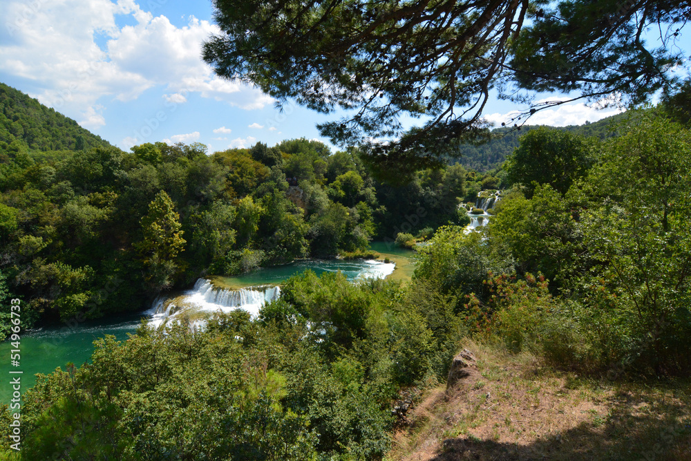 parco naturale di krka in croazia cascate d'acqua parco naturale di krka in croazia cascate d'acqua