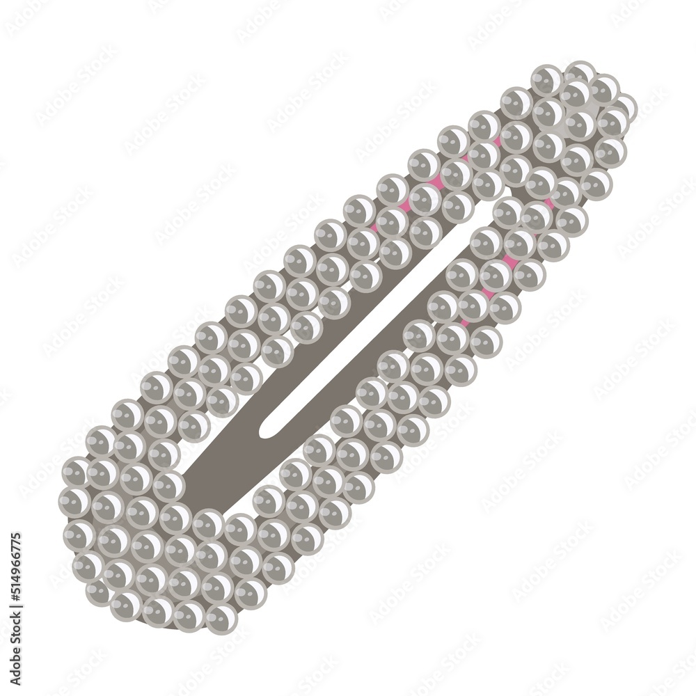 Collection of women hair accessories vector illustration. Elastic hair bands and clips, plastic bow, comb, diadem, hairpin isolated on white Collection of women hair accessories vector illustration. Elastic hair bands and clips, plastic bow, comb, diadem, hairpin isolated on white