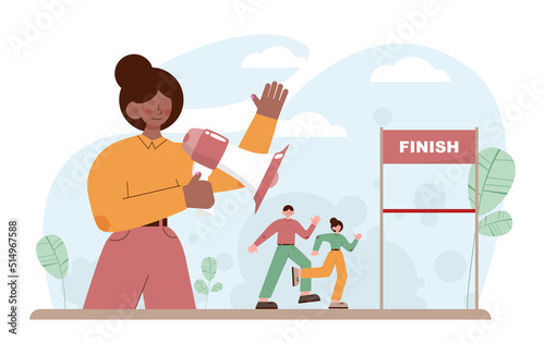 Motivation concept. Empolyee motivation for career goals achievement.