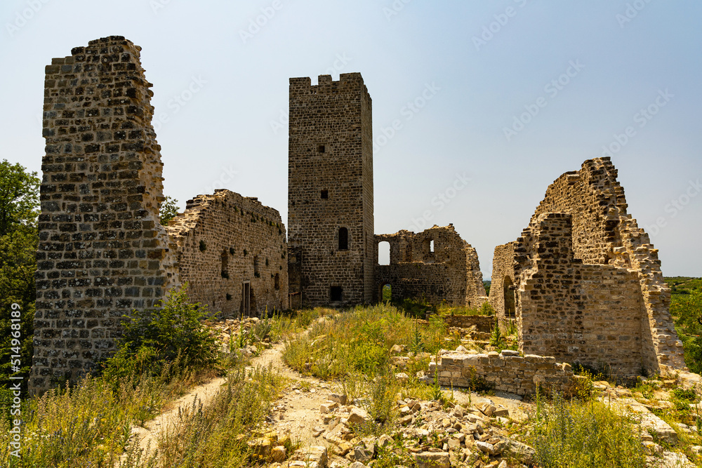 castle ruins in Momjan in Croatia