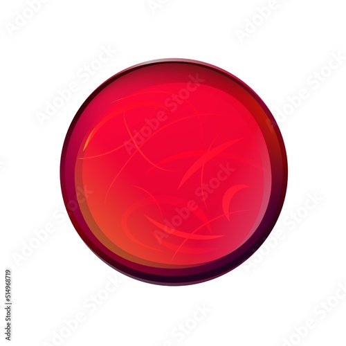 Bright colorful fortune telling ball in cartoon style. Magic ball illustration. Energy mysterious globe, magical crystal glass orb