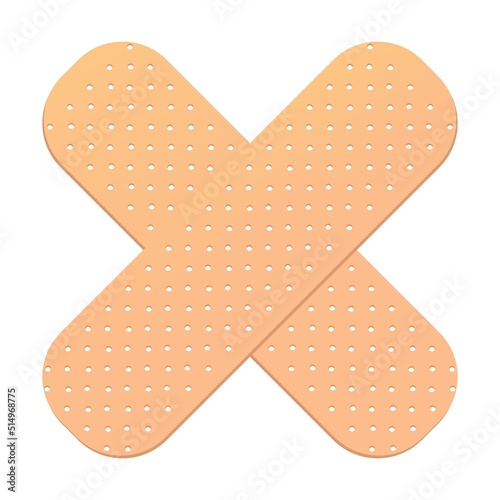 Medical plaster. Illustration of medical plaster, elastic bandage patches of different shapes. Various band aids in bright colors