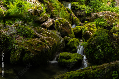 small creek in the alps near Hintersee in Austria