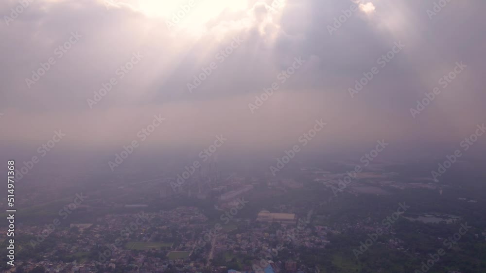 Aerial view of an Industrial city in India Aerial view of an Industrial city in India