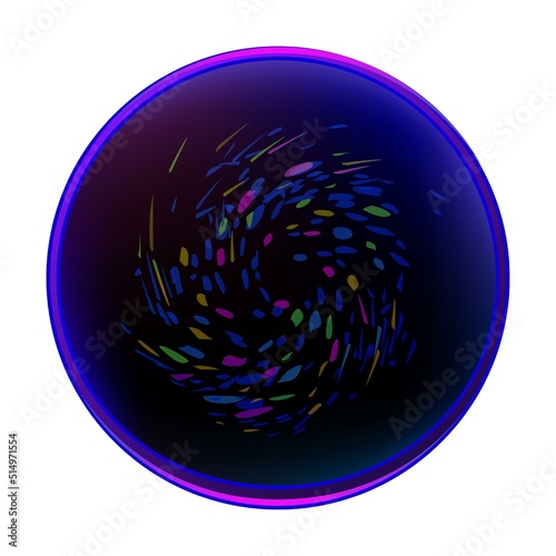 Fortune telling balls in cartoon style for poster. Magic ball illustration. Energy mysterious globe, magical crystal glass prediction supernatural orb