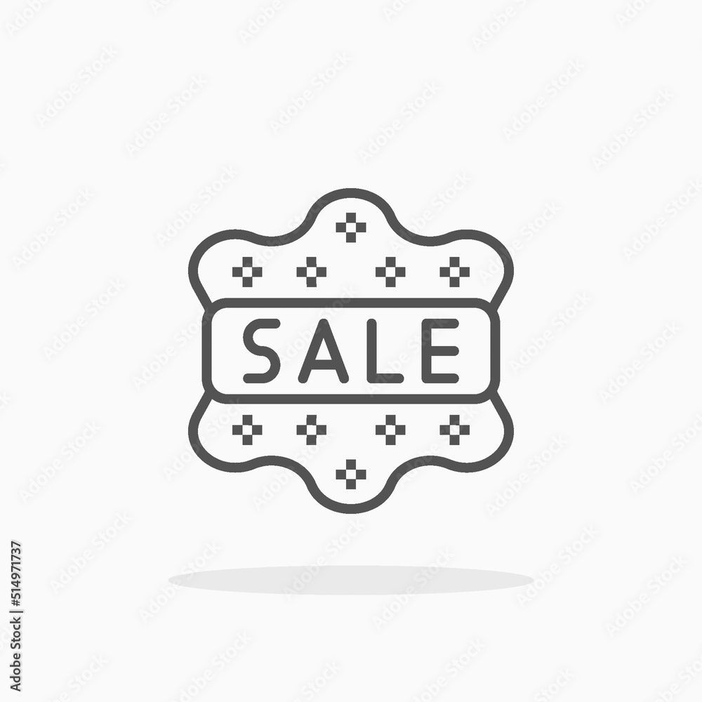 Sale Badge line icon. Editable stroke and pixel perfect. Can be used for digital product, presentation, print design and more. Sale Badge line icon. Editable stroke and pixel perfect. Can be used for digital product, presentation, print design and more.