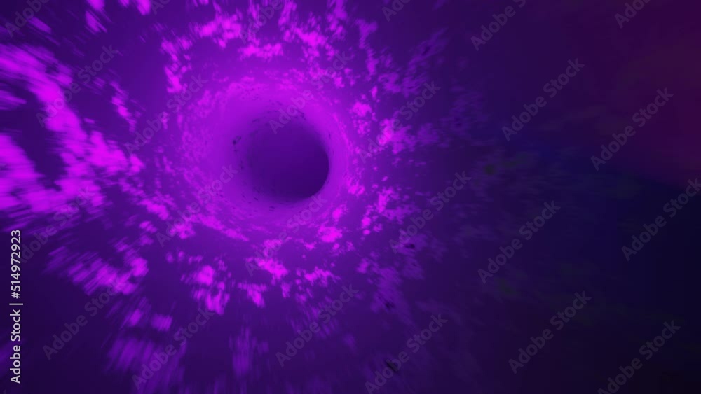 Purple Tunnel with a Black Hole Purple Tunnel with a Black Hole