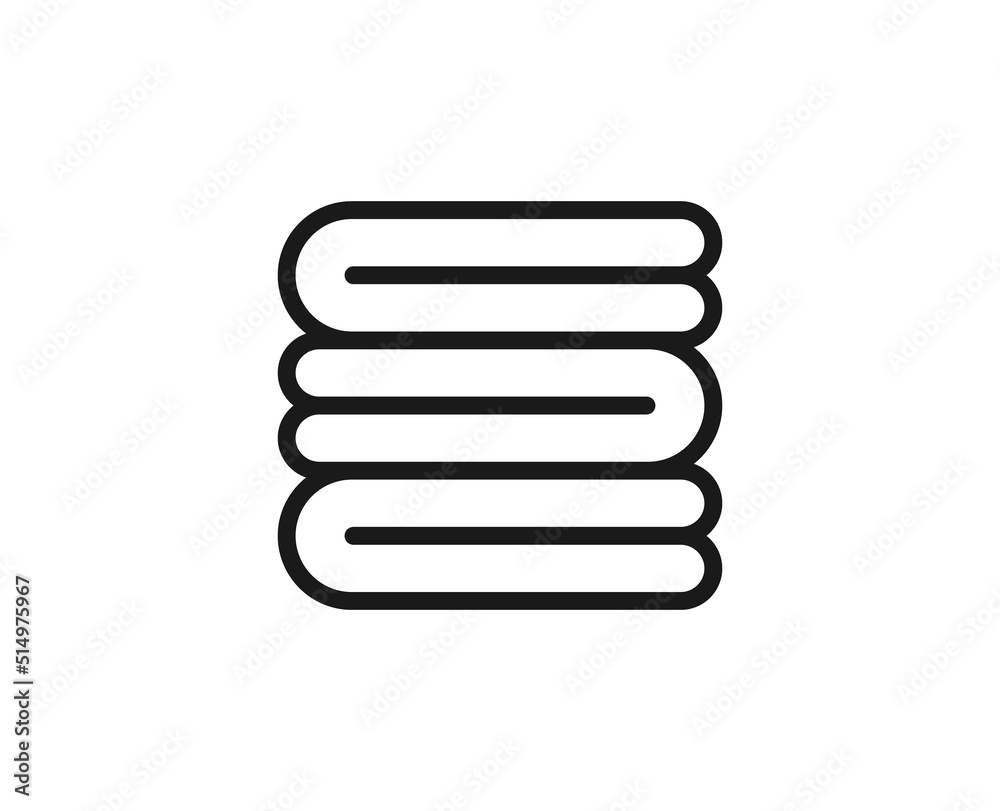 Towel premium line icon. Simple high quality pictogram. Modern outline style icons. Stroke vector illustration on a white background. Towel premium line icon. Simple high quality pictogram. Modern outline style icons. Stroke vector illustration on a white background.