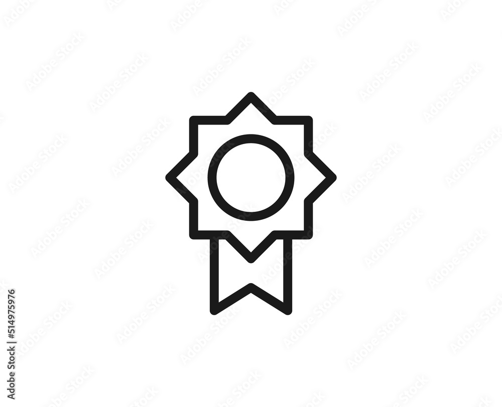 Medal icon concept. Single premium editable stroke pictogram perfect for logos, mobile apps, online shops and web sites. Vector symbol isolated on white background. Medal icon concept. Single premium editable stroke pictogram perfect for logos, mobile apps, online shops and web sites. Vector symbol isolated on white background.