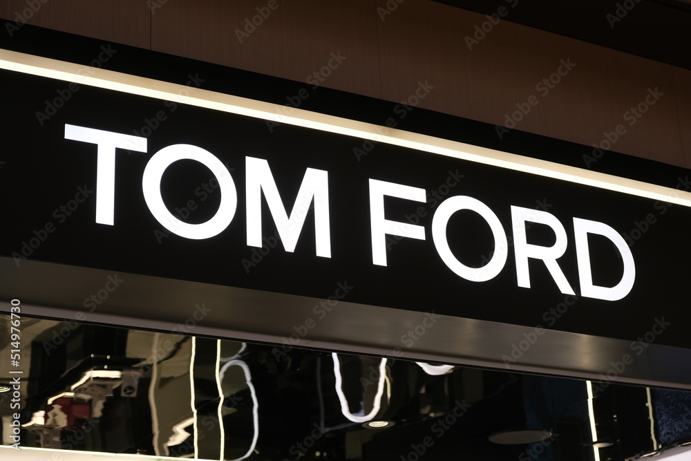 Shanghai,China-June 25th 2022: close up TOM FORD store logo sign. Luxury  brand Stock Photo | Adobe Stock