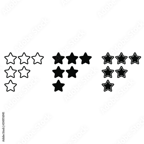 Rating icon vector set. Star illustration sign collection. Ranking symbol. assessment logo.