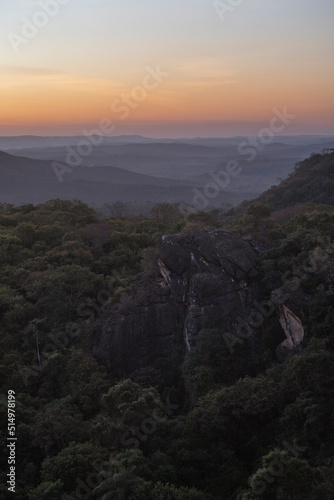 sunset over the mountains