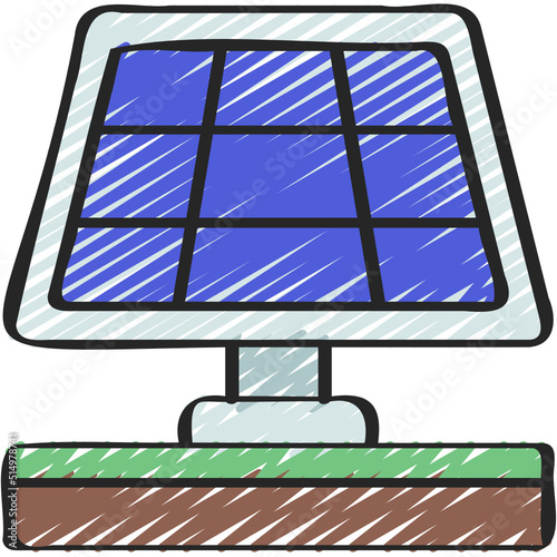 Solar Pannel Power Icon