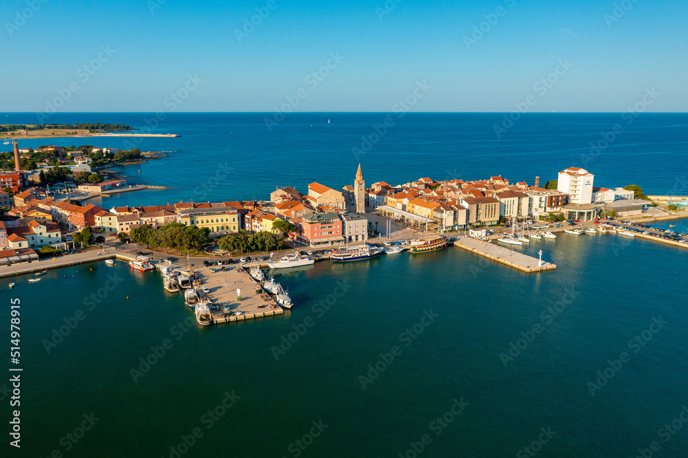 Aerial photo of Umag town, Istra, Croatia