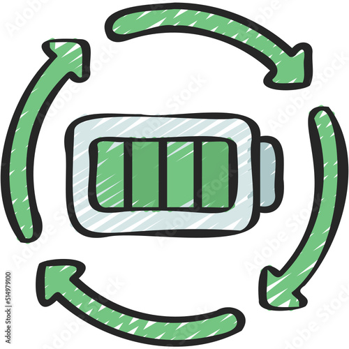 Renewable Battery Icon