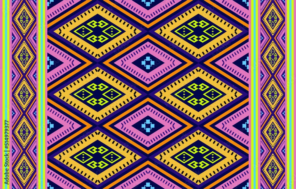 Set of symmetrical components in a continuous pattern for décor. Wallpaper, textiles, and ceramics all have prints. Illustration in vector format.

