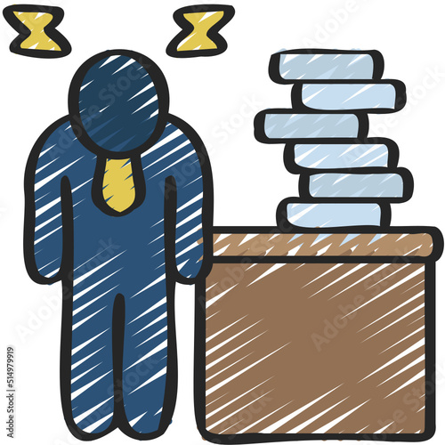 Overworked Person Icon