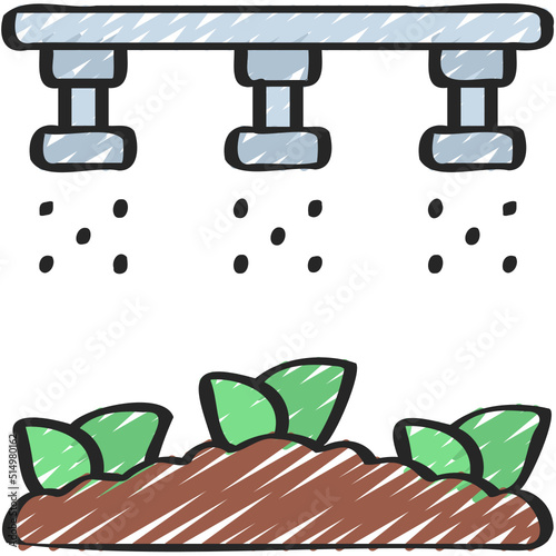 Irrigation Water Plants Icon