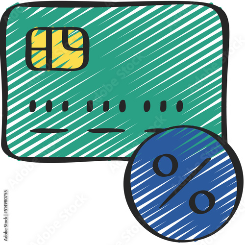 Credit Card Interest Rate Icon