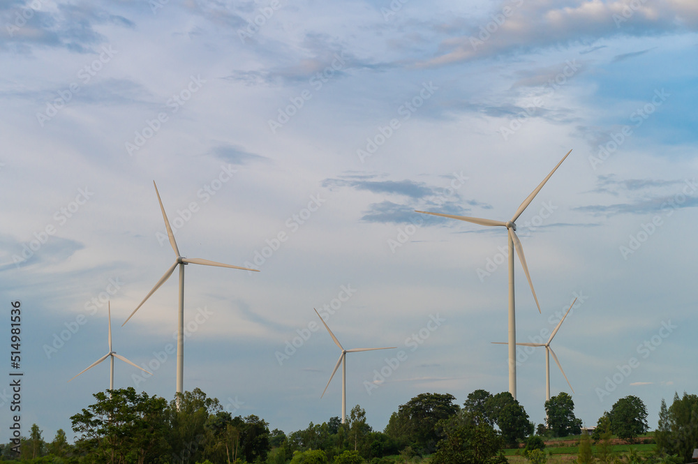 group of Wind turbines for electric power production in Thailand group of Wind turbines for electric power production in Thailand