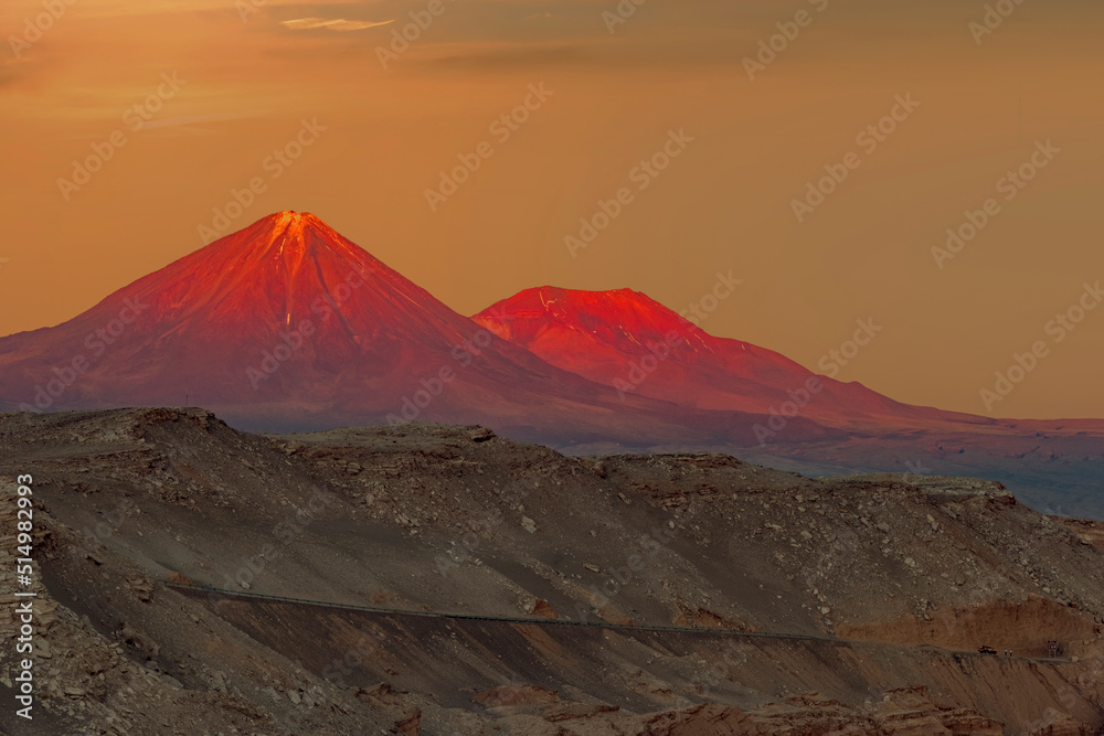 Licancabur Volcano Chile from the Valley of the Moon Atacama Desert  Room for a Title