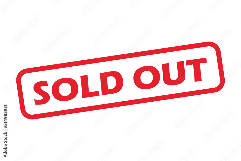 Fototapeta premium sold out logo sign symbol isolated on white background
