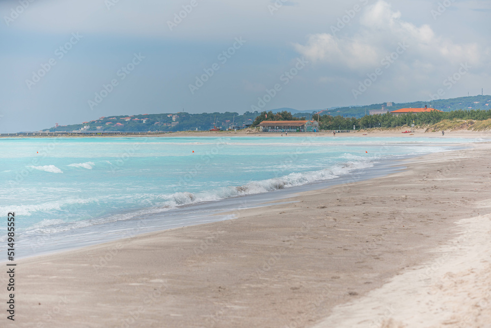 Beautiful tropical beach in Italy, spiaggie bianche in Tuscany Italy.