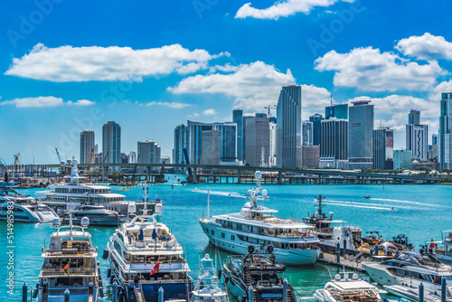 Channel Bridges Marina Yachts Downtown Miami Florida © Bill Perry