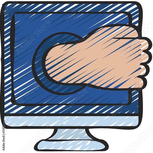 Computer Exit Arm Icon