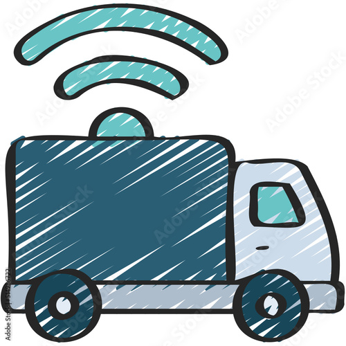Autonomous Lorry Icon
