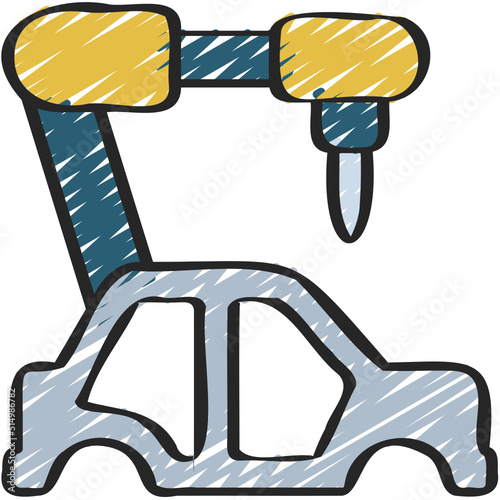 Car Manufacturing Arm Icon