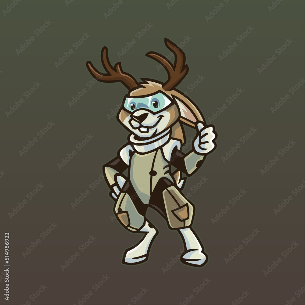 Cosmic Jackalope Concept Mascot Character Cosmic Jackalope Concept Mascot Character