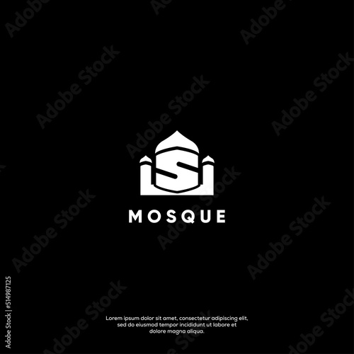 Mosque Logo Template Design Vector, Concept Design, Creative Symbol. 